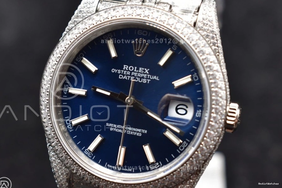 SportInspired Markers DateJust Version Blue Best Stick Diamond 897 JDF 41mm 0413